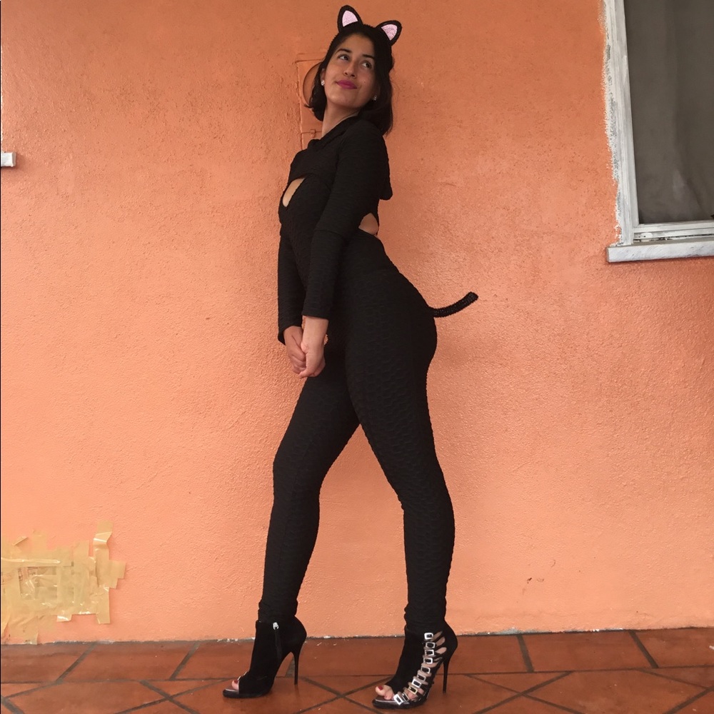 Halloween Sexy Catwoman Jumpsuit